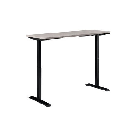 Global Equipment Interion    Electric Height Adjustable Desk, 48"W x 24"D, Gray W/ Black Base 695776GY